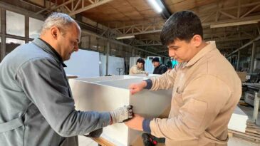 400 yataklı acil durum hastanesinin mobilyaları meslek lisesinden