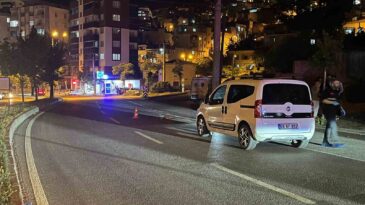Hafif ticari araç anne ve kızına çarptı