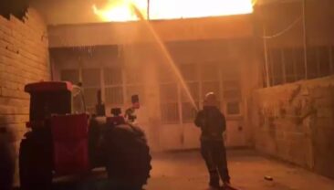Kahramanmaraş’ta iş yeri yangını