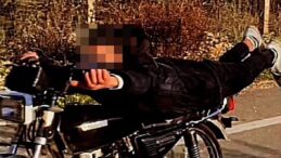Motosikletli şov pahalıya patladı: Ehliyeti iptal edildi, 19 bin TL ceza kesildi
