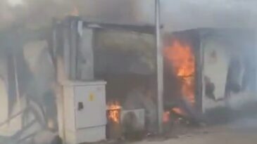 Kahramanmaraş’ta konteyner yangını