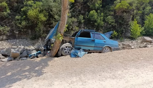 Andırın’da Otomobil Ağaca Çarptı, 2 Kişi Hastaneye Kaldırıldı