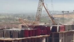 Kule vinç devrildi, 1 işçi öldü