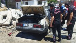 Fırından aldığı köz otomobili yaktı