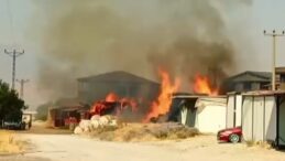 Kahramanmaraş’ta samanlık yangını