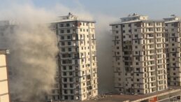 Tıp Fakültesi Yakınında Kontrollü Yıkım: Her Yer Toz Duman Oldu
