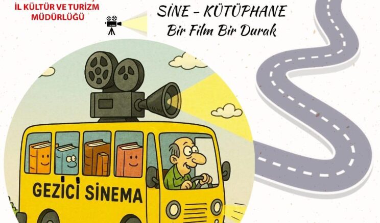Gezici Kütüphane Aracıyla Açık Hava Sineması İlçelerimizde
