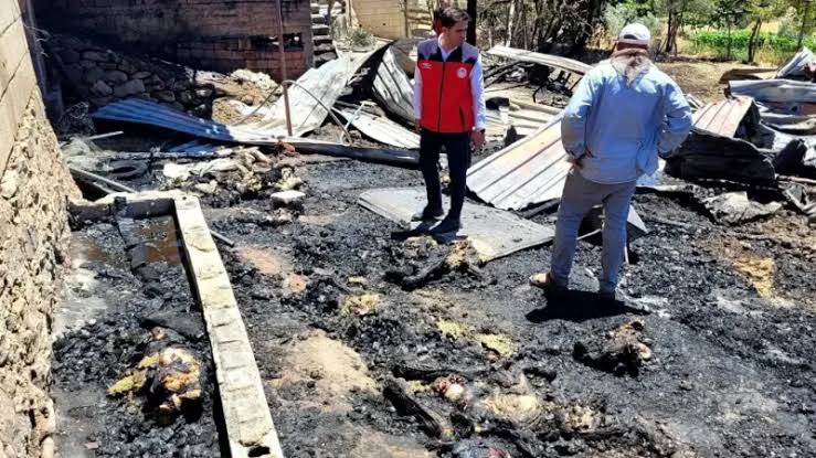 Türkoğlu’nda Yangın Felaketi: 29 Hayvan Telef Oldu