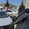 Kahramanmaraş’ta Takla Atan Otomobilden Sürücü Sağ Çıktı