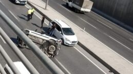 Kahramanmaraş’ta Hafif Ticari Araç Takla Attı