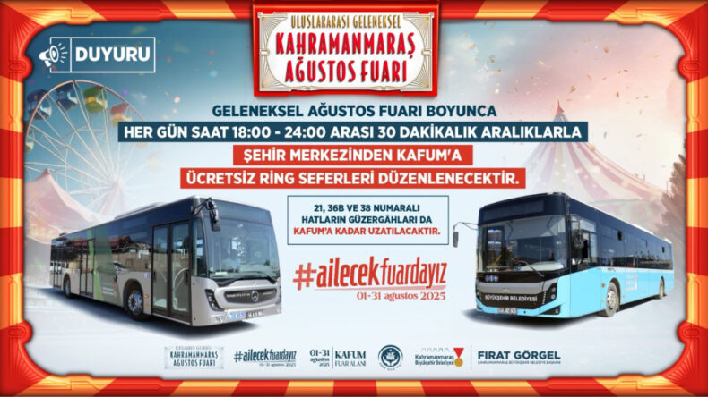 Büyükşehir’den KAFUM’a Ücretsiz Ulaşım Desteği