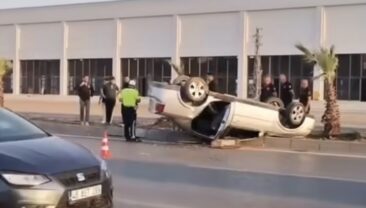 Kayseri Yolunda Araç Takla Attı: 1 Yaralı