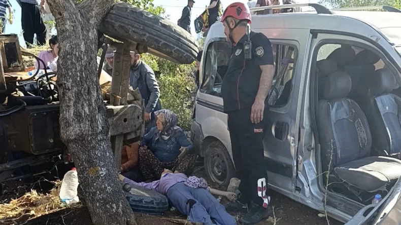 Pazarcık Yumaklı’da Trafik Kazası: 2 Kişi Yaralandı