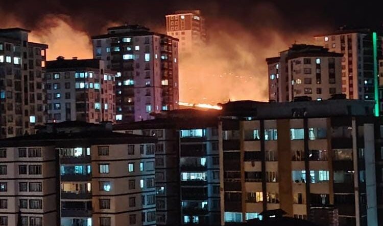 Kahramanmaraş’ta otluk alanda yangın