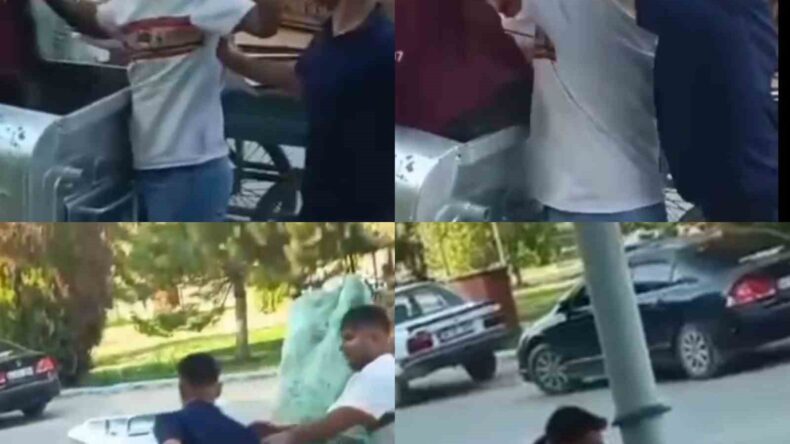 Çöpten atık toplayan şahıs darbedildi: O anlar kamerada