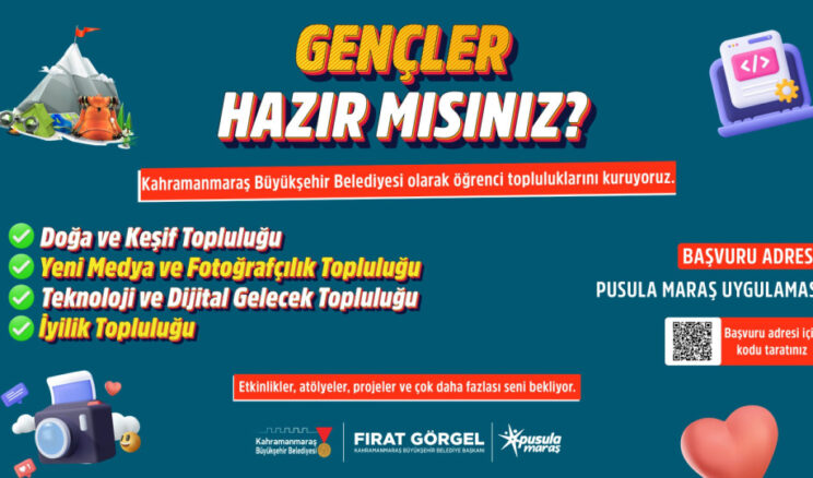 Pusula Maraş, Gençlere 4 Yeni Toplulukla Yol Gösteriyor