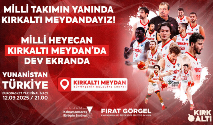 A Milli Basketbol Takımı’nın Yarı Final Heyecanı Dev Ekranda