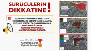 Yahya Kemal Mahallesi’nde Trafiğe Geçici Düzenleme
