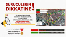 Recep Tayyip Erdoğan Bulvarı 2 Ekim’e Kadar Trafiğe Kapalı