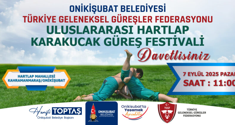 Onikişubat Belediyesi’nden Uluslararası Hartlap Karakucak Güreş Festivali