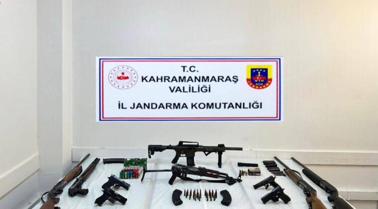 Kahramanmaraş’ta silah ve mühimmat ele geçirildi: 2 kişi tutuklandı