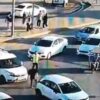 Trafikte polise sopayla saldıran şahıs tutuklandı