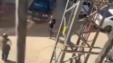 Elindeki tüfekle, “Kim hırsız” diye bağırıp havaya ateş açtı