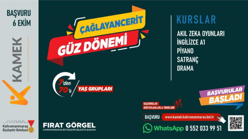 KAMEK Atölyeleri Çağlayancerit’te Kapılarını Kursiyerlere Açıyor