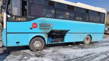 Kahramanmaraş’ta Halk Otobüsünde Yangın Paniği