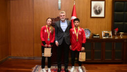 Başkan Görgel, Balkan Şampiyonu Genç Güreşçileri Ağırladı