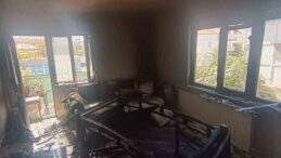 Elbistan’da ikamet yangını