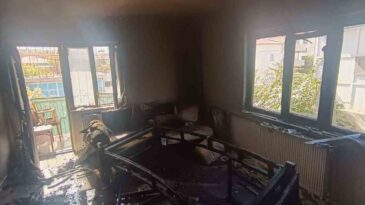 Elbistan’da ikamet yangını