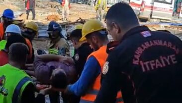 Kahramanmaraş’ta inşaatta iskele çöktü: 1 yaralı