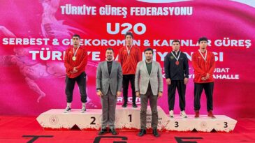 Kahramanmaraş’lı Sporcular U20 Serbest Güreş Türkiye Şampiyonası’na damga vurdu.