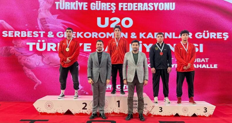 Kahramanmaraş’lı Sporcular U20 Serbest Güreş Türkiye Şampiyonası’na damga vurdu.
